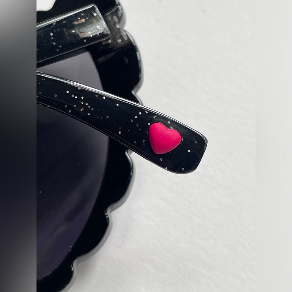 Betsey Johnson Black Glitter Sunglasses - Picture 7 of 8